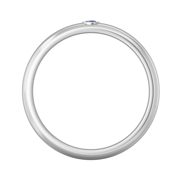 Fenton The Single Stone Blue Sapphire 18K White Gold