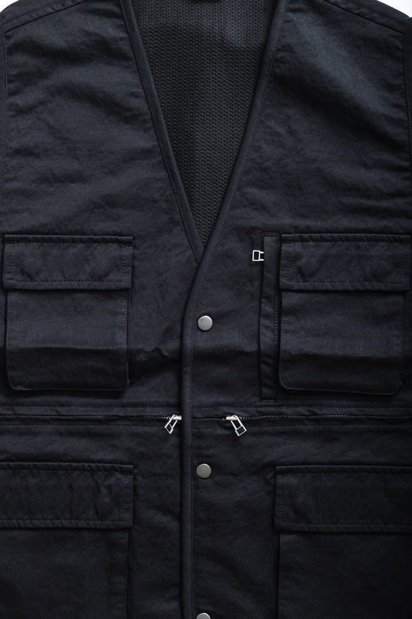Fera FIELD VEST - BLACK WRINKLE