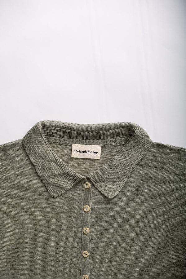 Fera HIGH GAUGE KNIT BLOUSE - SAGE