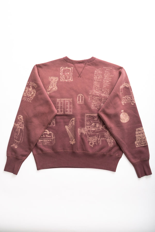 Fera HOTEL CREWNECK - BURGUNDY