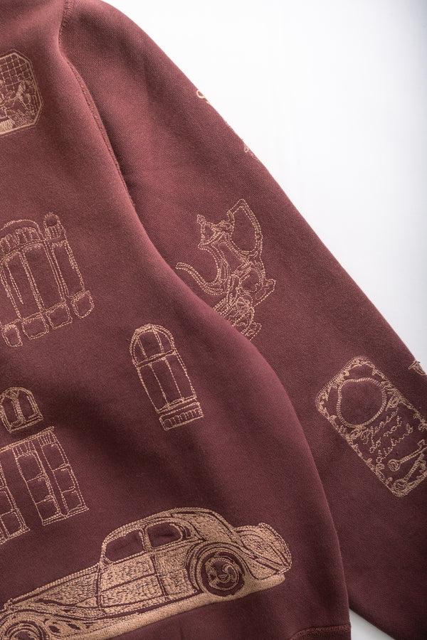 Fera HOTEL CREWNECK - BURGUNDY