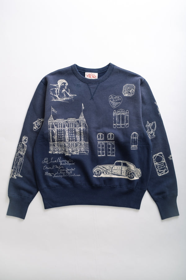 fera HOTEL CREWNECK - NAVY
