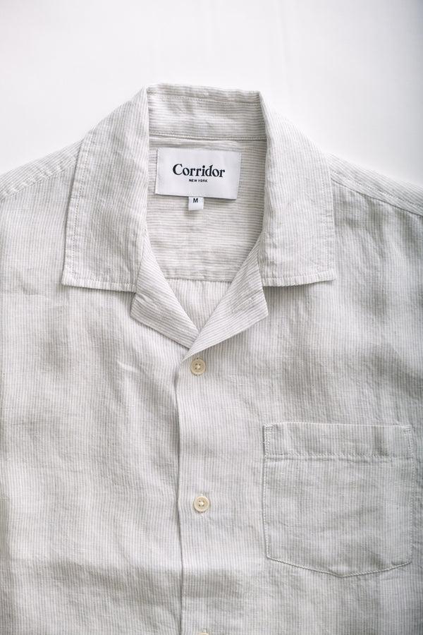 Fera LINEN STRIPE SS - GREY