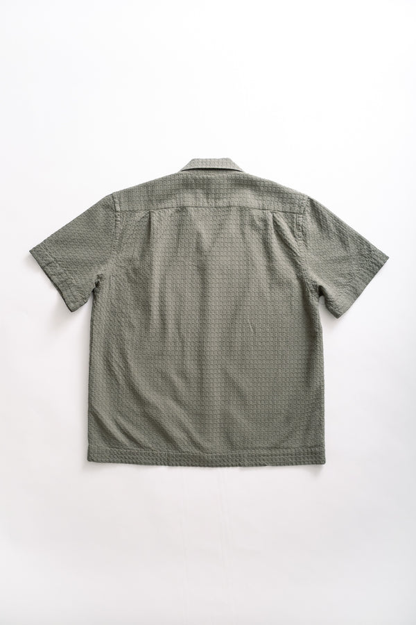 Fera RESORT SHIRT - OLIVE GEO WEAVE