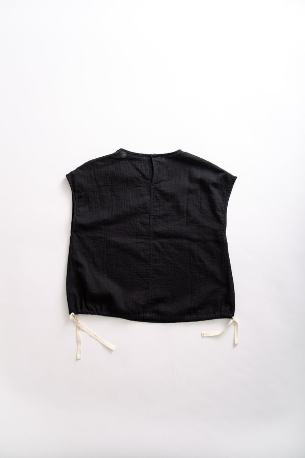 Fera SLIP ON BLOUSE CAP SLEEVE - BLACK