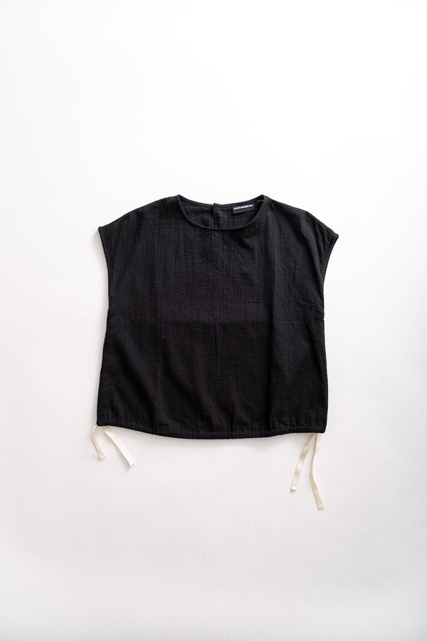 fera SLIP ON BLOUSE CAP SLEEVE - BLACK