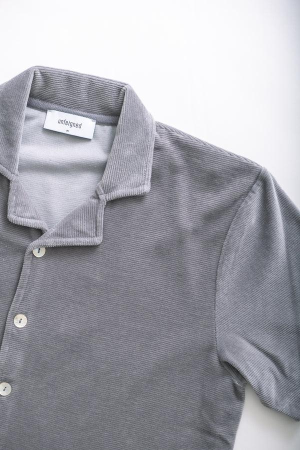 Fera VELOUR POLO - GARGOYLE