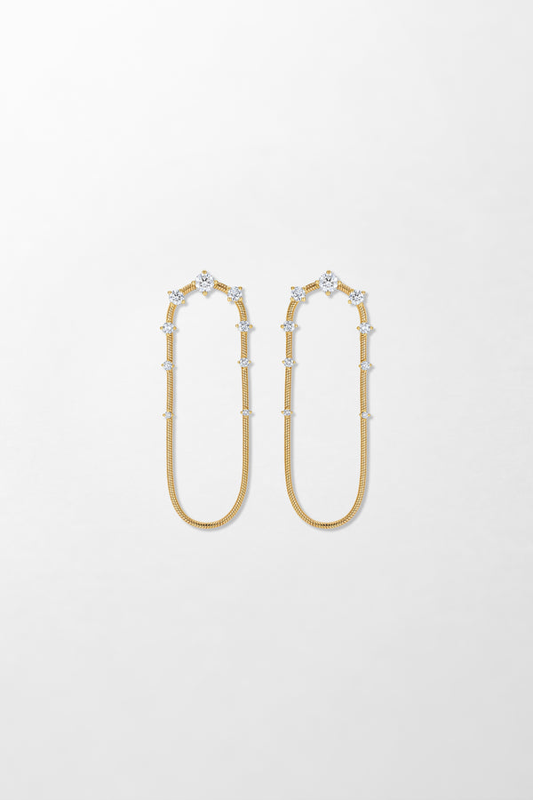 fernando jorge Diamonds on Single Chain Medium Earrings
