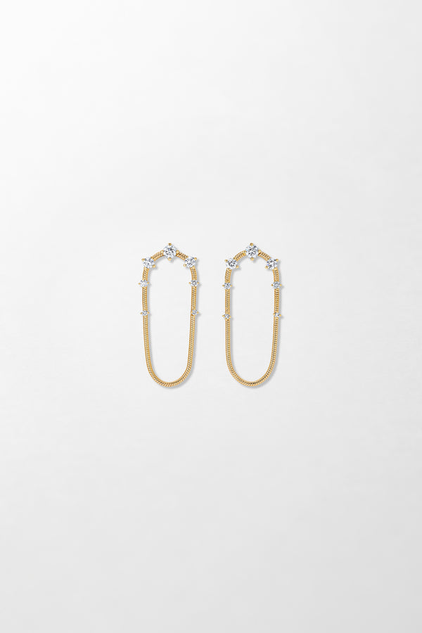 fernando jorge Diamonds on Single Chain Short Earrings