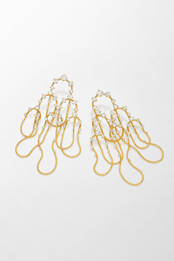 Fernando Jorge Diamonds On Chain Cascade Earrings