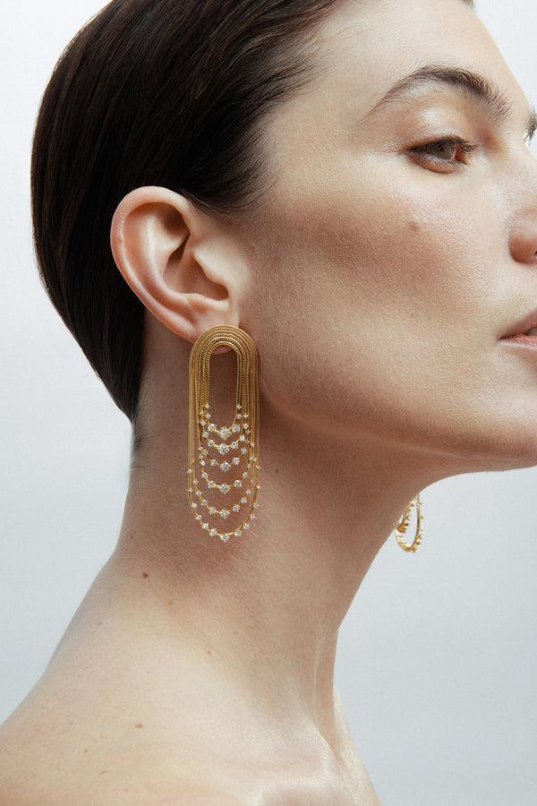 Fernando Jorge Diamonds On Multi Chain Earrings