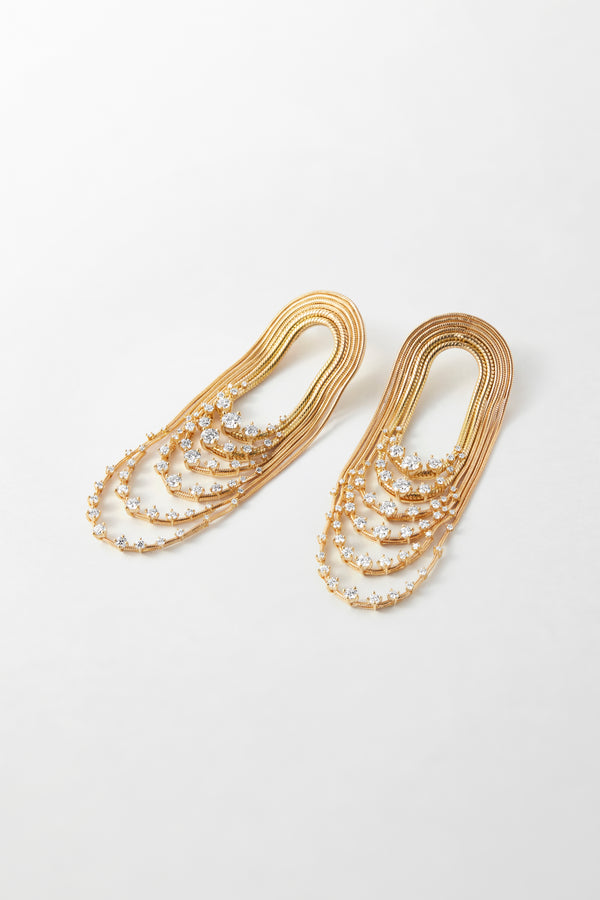 Fernando Jorge Diamonds On Multi Chain Earrings