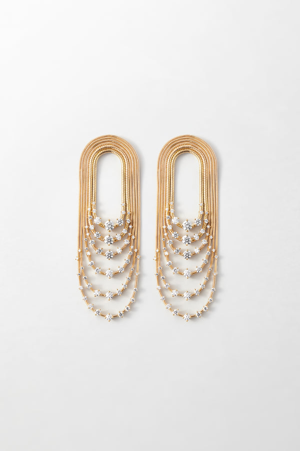 fernando jorge Diamonds on Multi Chain Earrings