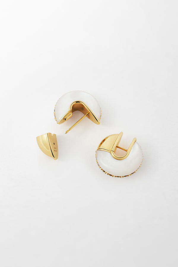 Fernando Jorge Fluid Diamonds And Stones Earrings