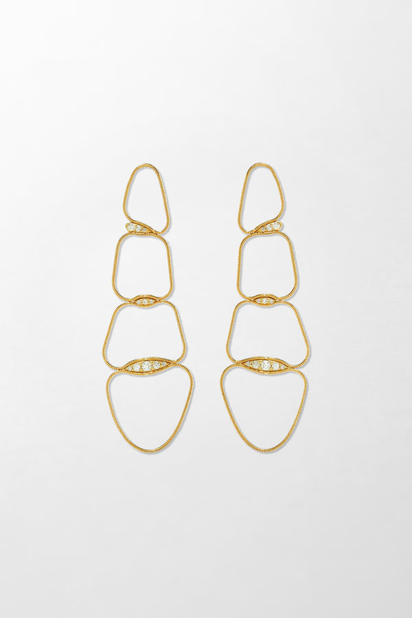 fernando jorge Fluid Diamonds Chain Earrings