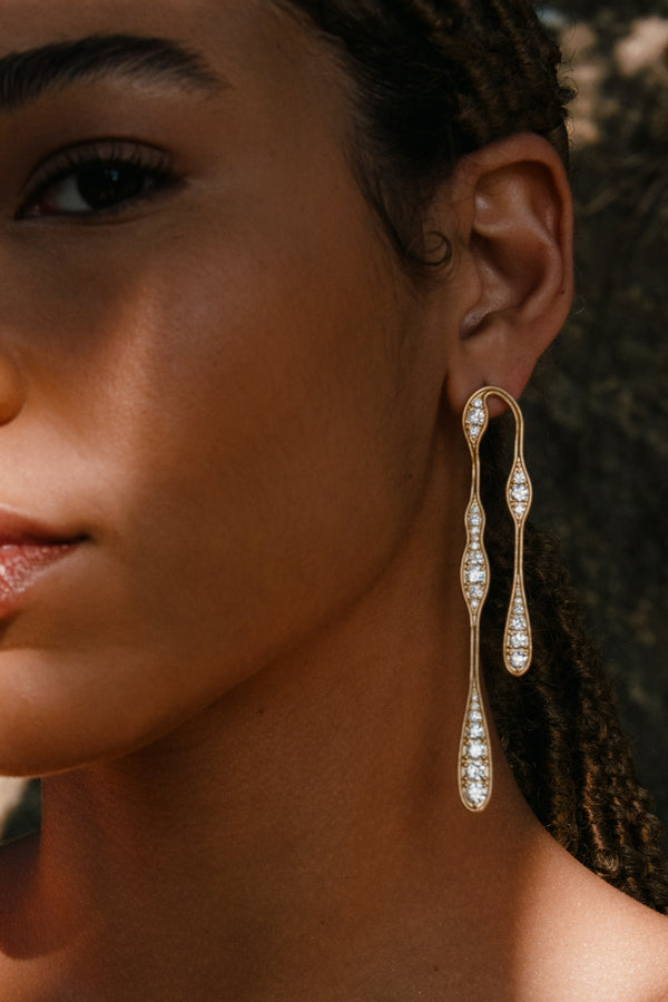 Fernando Jorge Fluid Diamonds Doubled Earrings