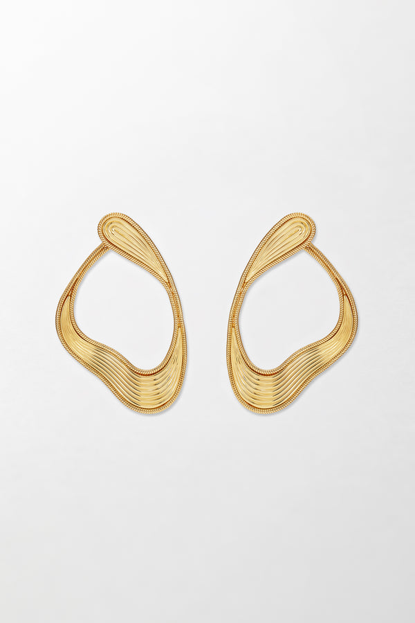 fernando jorge Stream Lines Medium Loop Earrings