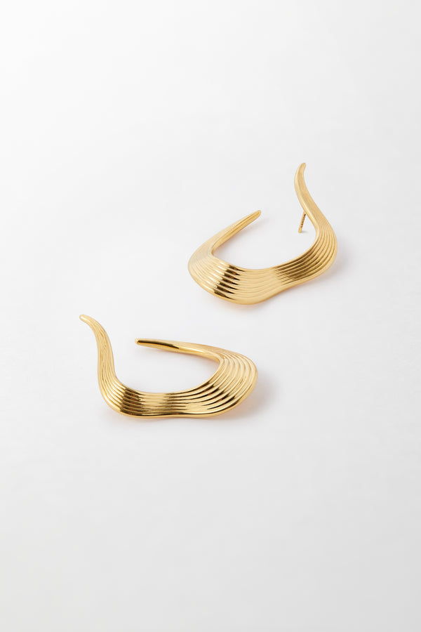 Fernando Jorge Stream Lines Small Open Earrings