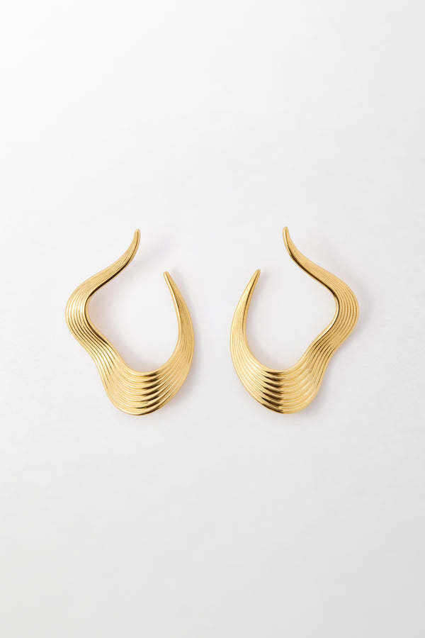 fernando jorge Stream Lines Small Open Earrings