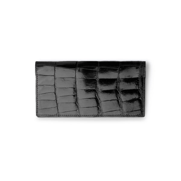 Ferrini Alligator Checkbook Black