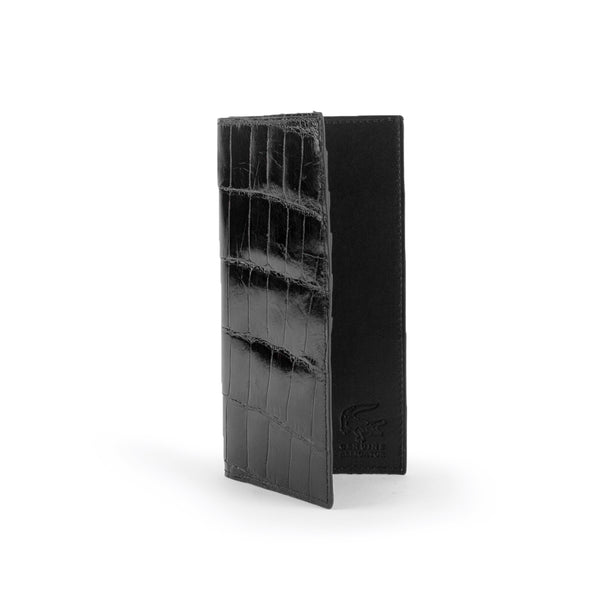 ferrini Alligator Checkbook Black