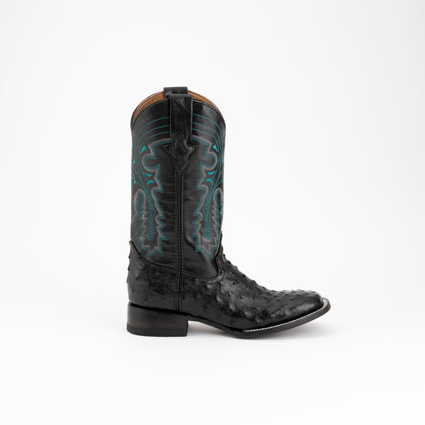 Ferrini Colt - Men's Full Quill Ostrich Black