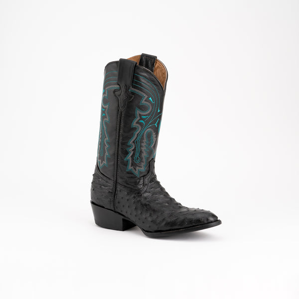 ferrini Colt - Men's Full Quill Ostrich Black