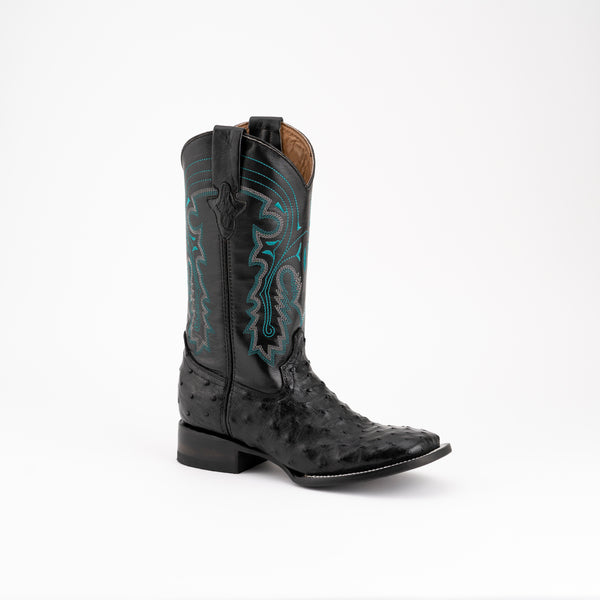ferrini Colt - Men's Full Quill Ostrich Black