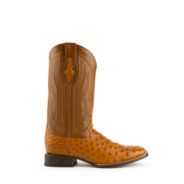 Ferrini Colt - Men's Full Quill Ostrich Cognac