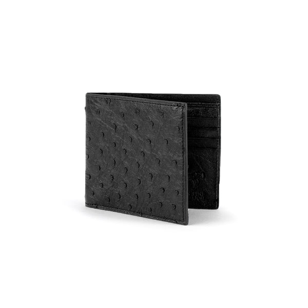 ferrini Full Quill Ostrich Billfold Black