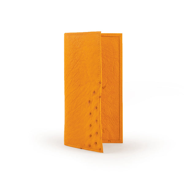 ferrini Smooth Ostrich Checkbook Buttercup