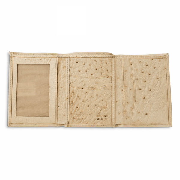 Ferrini Smooth Ostrich Trifold Winter White