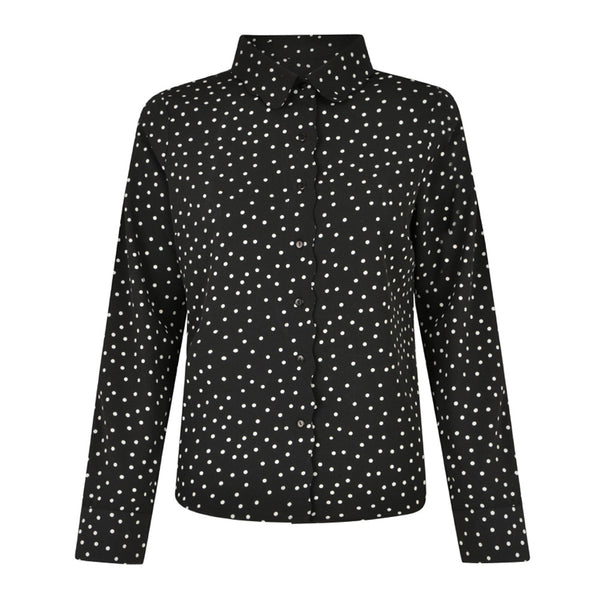 Fever London Adeline Blouse Black/Cream Spot