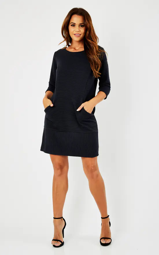 Fever London Blue 'Freya' Pocket Dress
