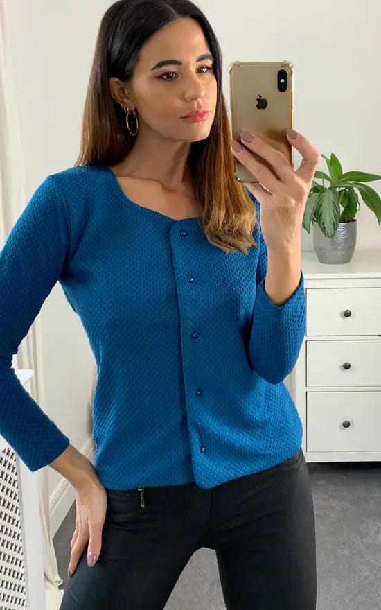 fever london Bray Cardigan Colour Teal