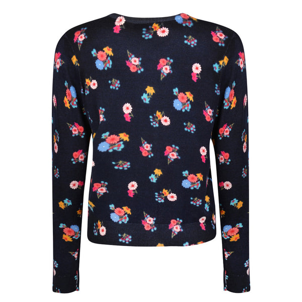 Fever London Ditsy Floral Cardigan Navy Multi