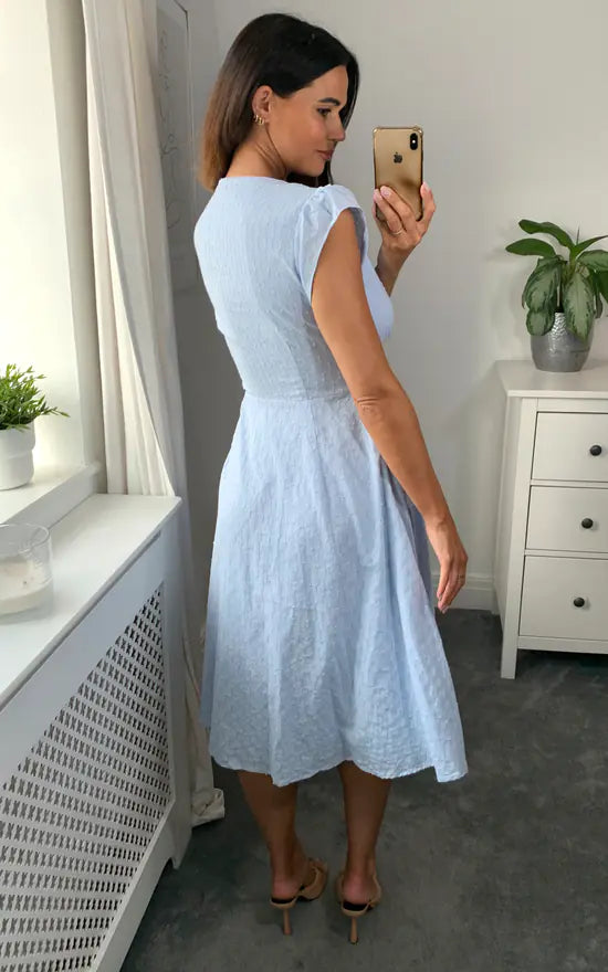 Fever London Elizabeth Tea Dress Light Blue