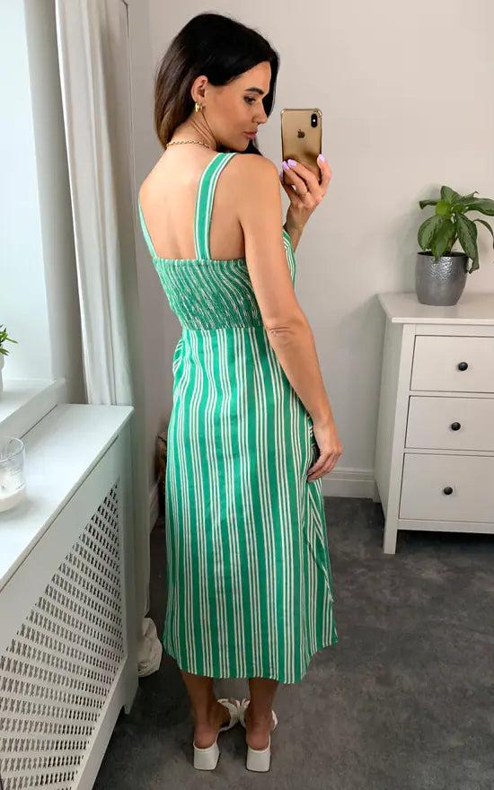 Fever London Green Stripe Sundress