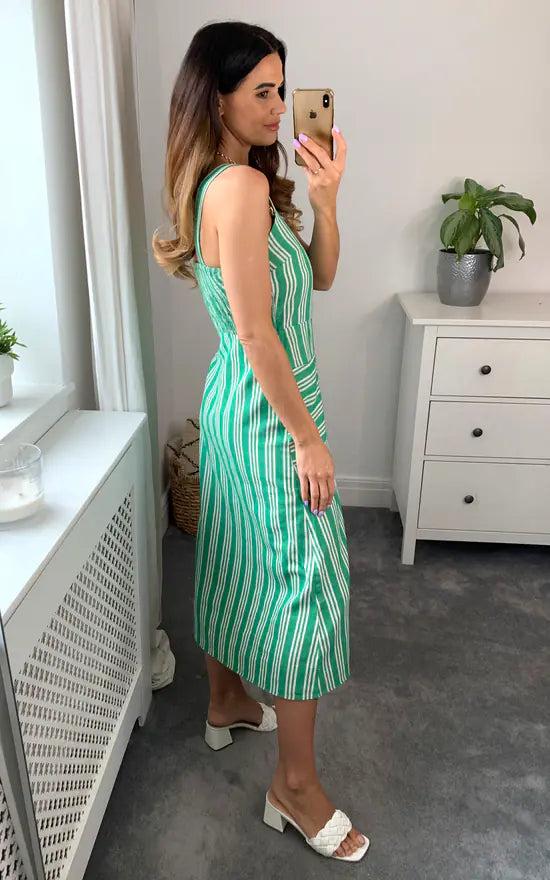 Fever London Green Stripe Sundress