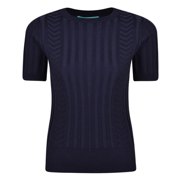 Fever London Kingsley Knit Top Navy