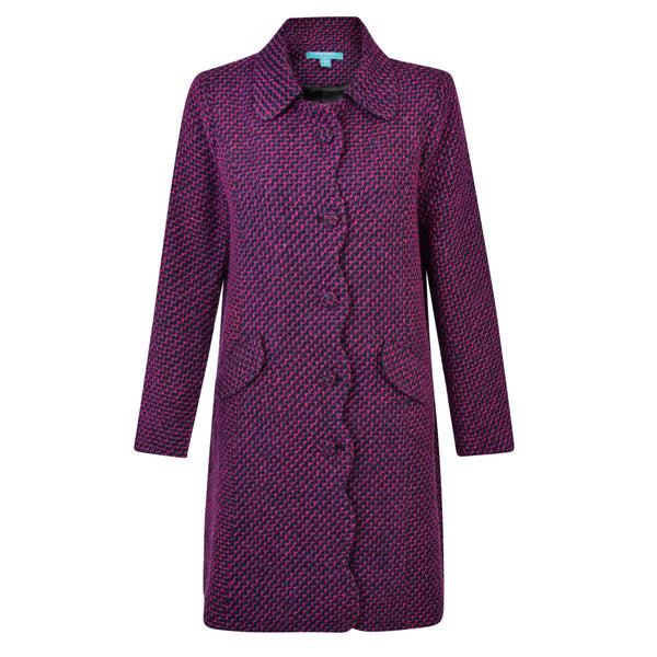 Fever London Lana Coat Navy/Raspberry