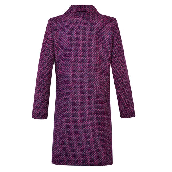 Fever London Lana Coat Navy/Raspberry