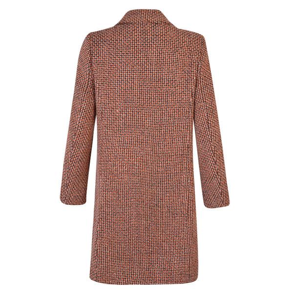 Fever London Lana Coat Orange/Brown/Cream