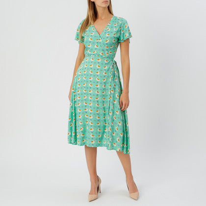 Fever London Lavinia Wrap Dress Mint