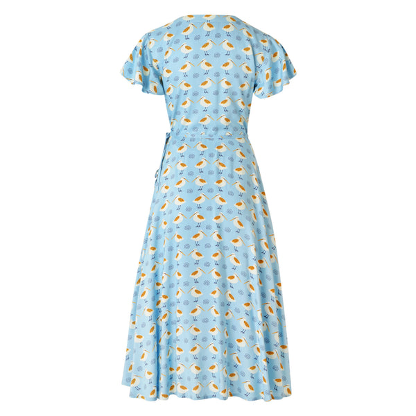 Fever London Lavinia Wrap Dress Sky