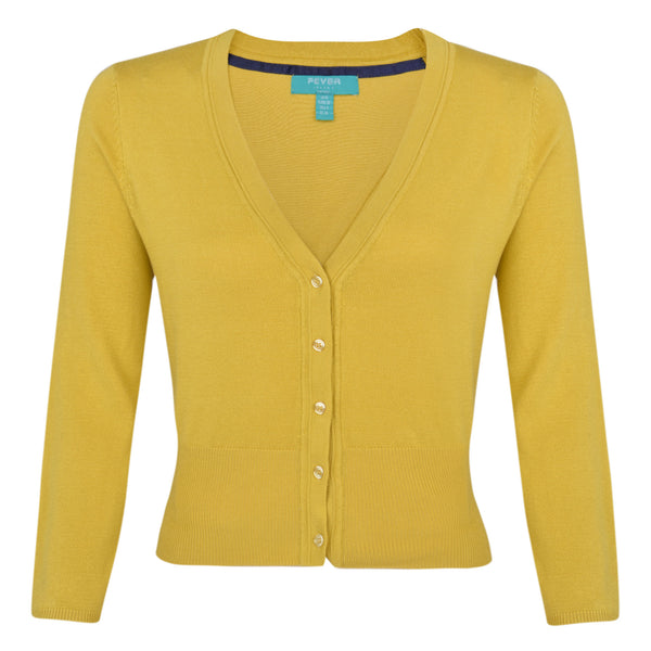Fever London Mariel Cardigan Mustard