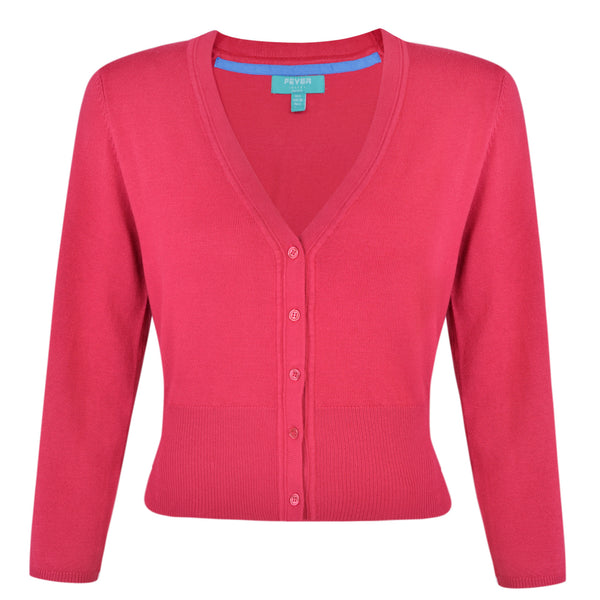 Fever London Mariel Cardigan Winter Berry