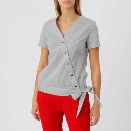 Fever London Penny Top White/Navy