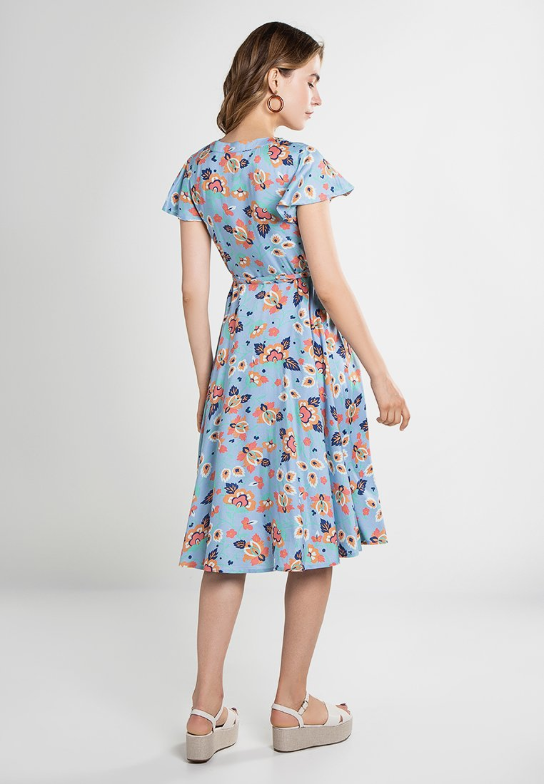 Fever London Polly Wrap Dress Multi Floral