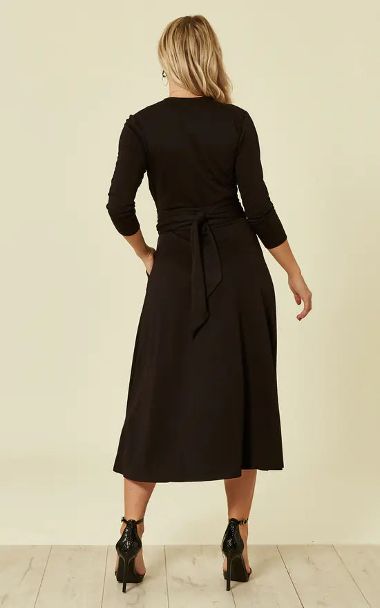 Fever London Rosalie Wrap Dress Black